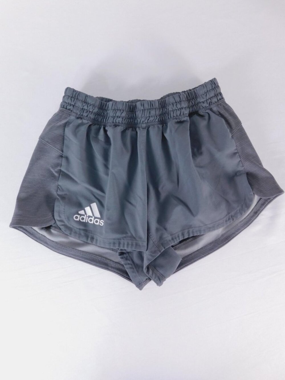 Adidas Running Shorts Womens XS Gray Lined Elastic Waist 3in Inseam Athletic